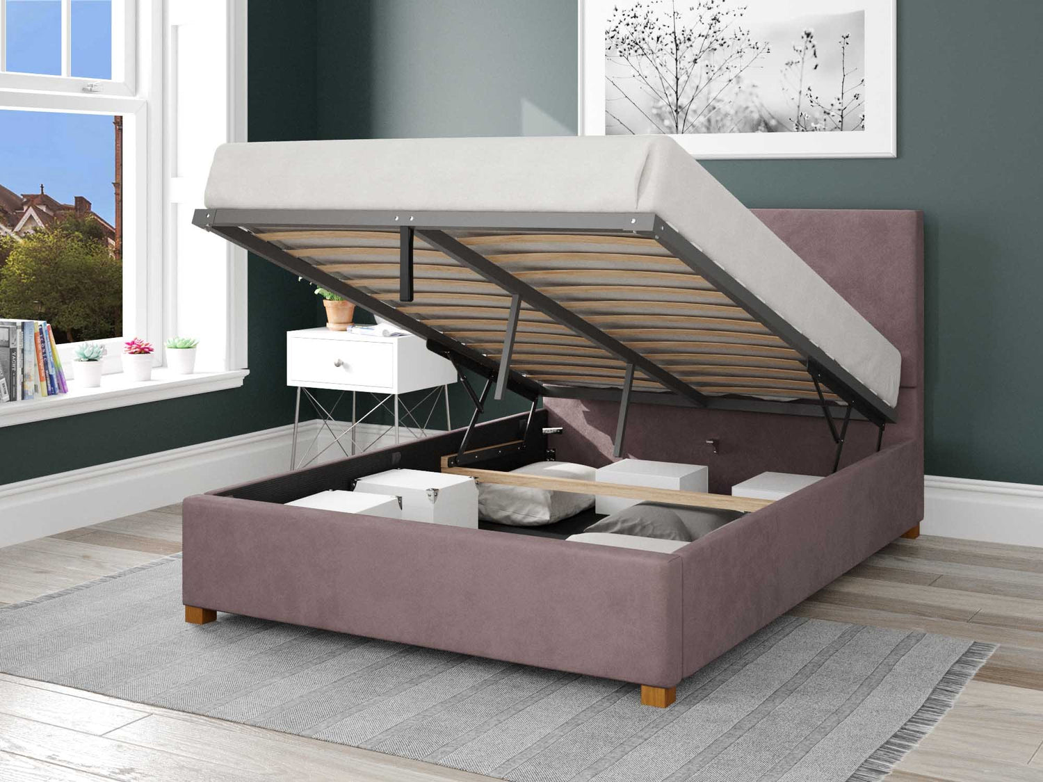 Purple Ottoman Beds