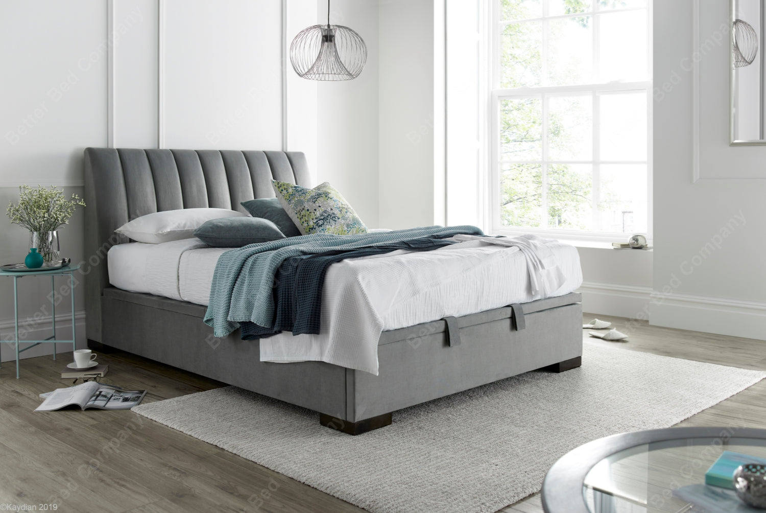 Grey Velvet Beds