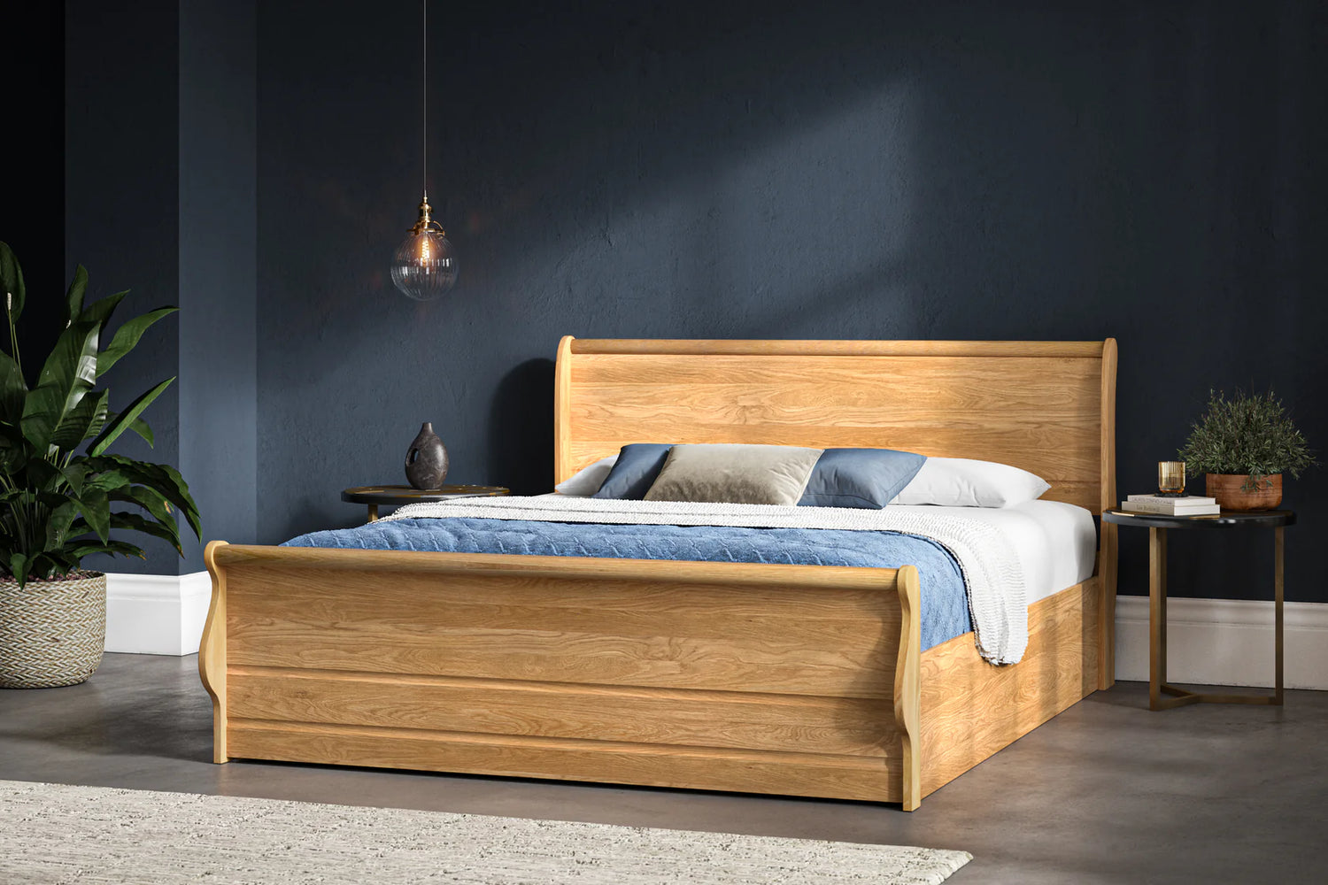 Wooden Bed And Mattress