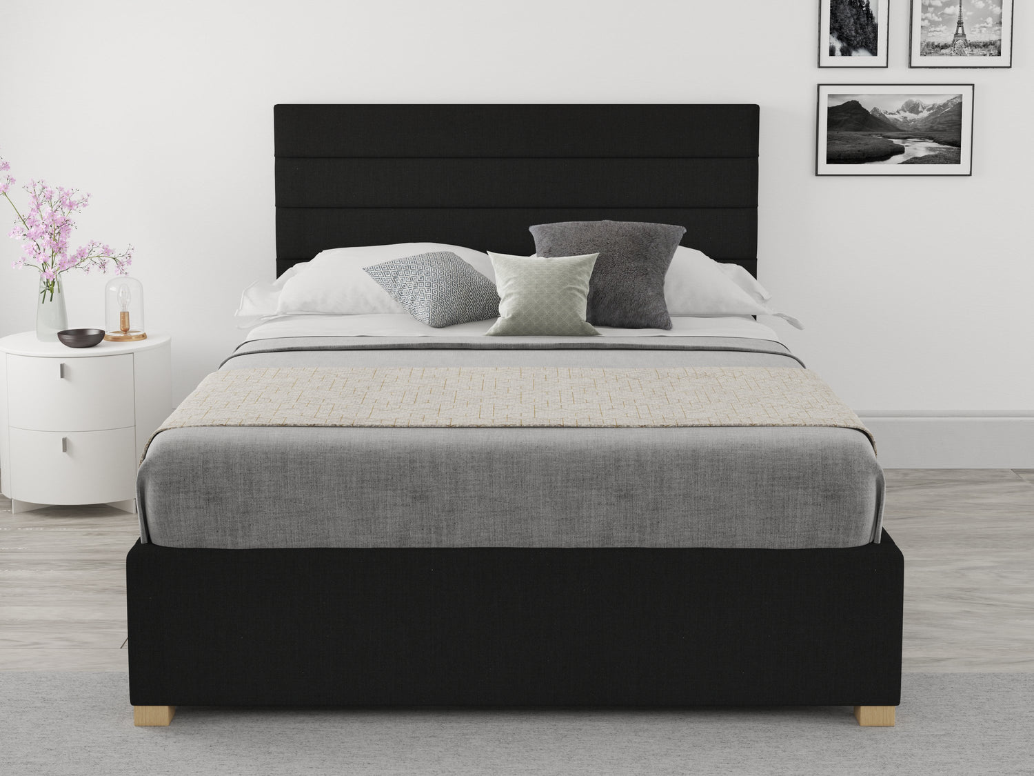 Black Small Double Beds