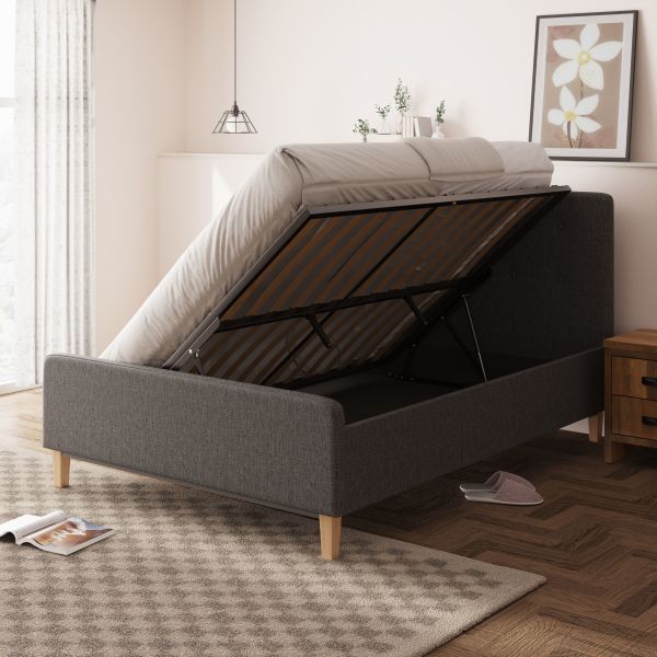 Small Double Side Lift Ottoman Beds