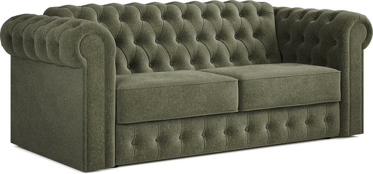 Jay-Be Chesterfield 3 Seater Sofa Bed with Deep e-Sprung™ Mattress CosyChenille-Hedge-Better Bed Company