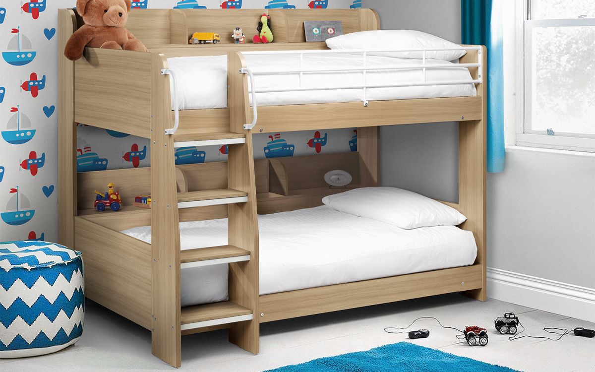 Julian Bowen Domino Sonoma Oak Bunk Bed-Better Bed Company