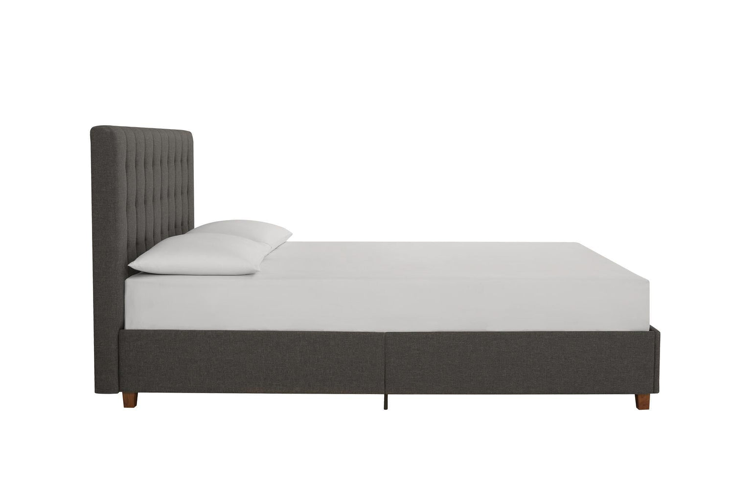 Dorel Home Emily Upholstered Bed Double Grey - Better Bed Company