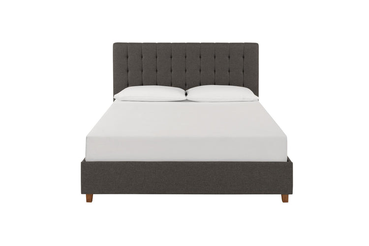 Dorel Home Emily Upholstered Bed Double Grey - Better Bed Company