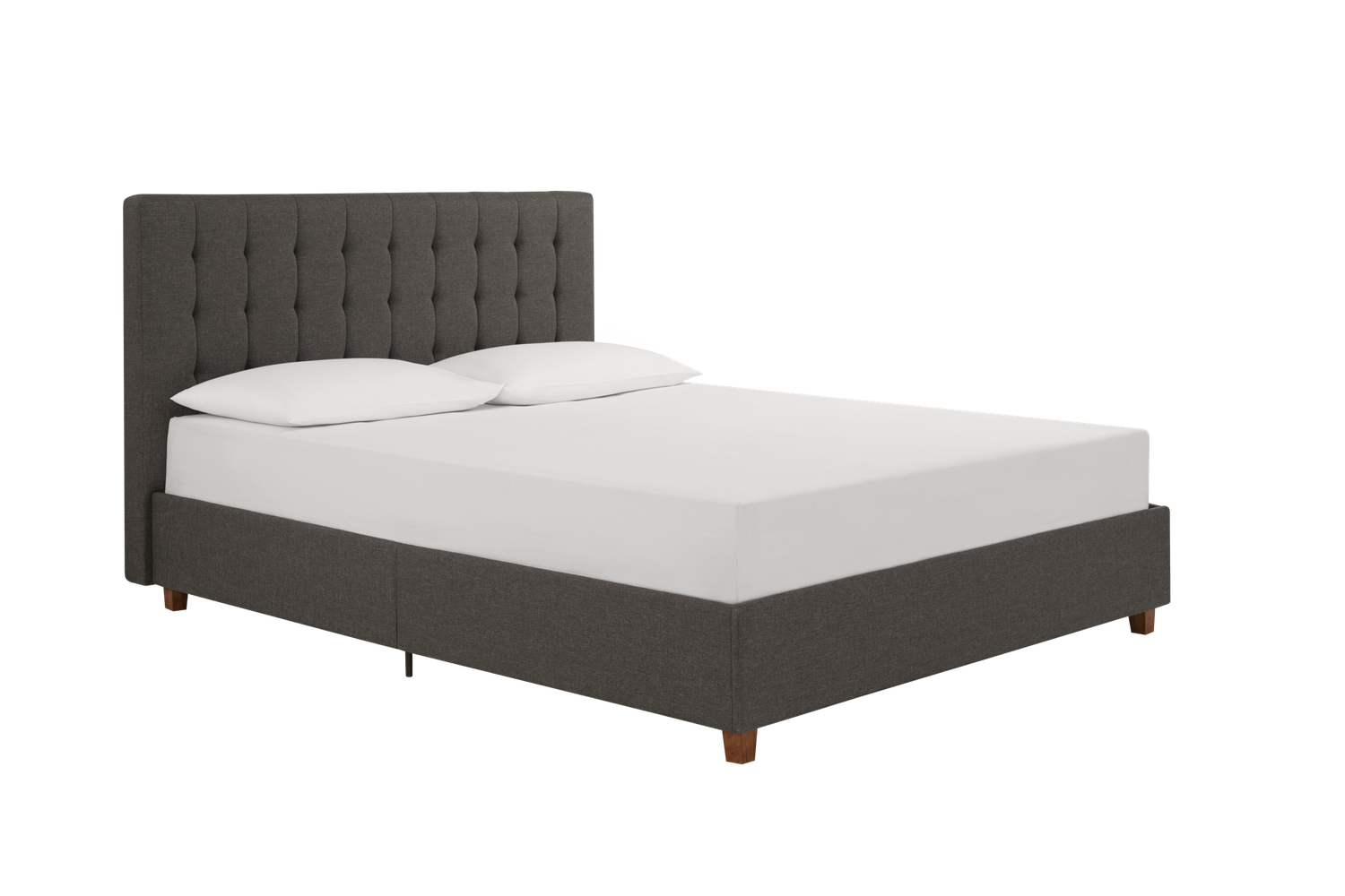 Dorel Home Emily Upholstered Bed Double Grey - Better Bed Company