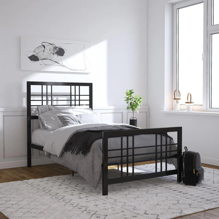 Dorel Home Burbank Metal Bed Single Black - Better Bed Company