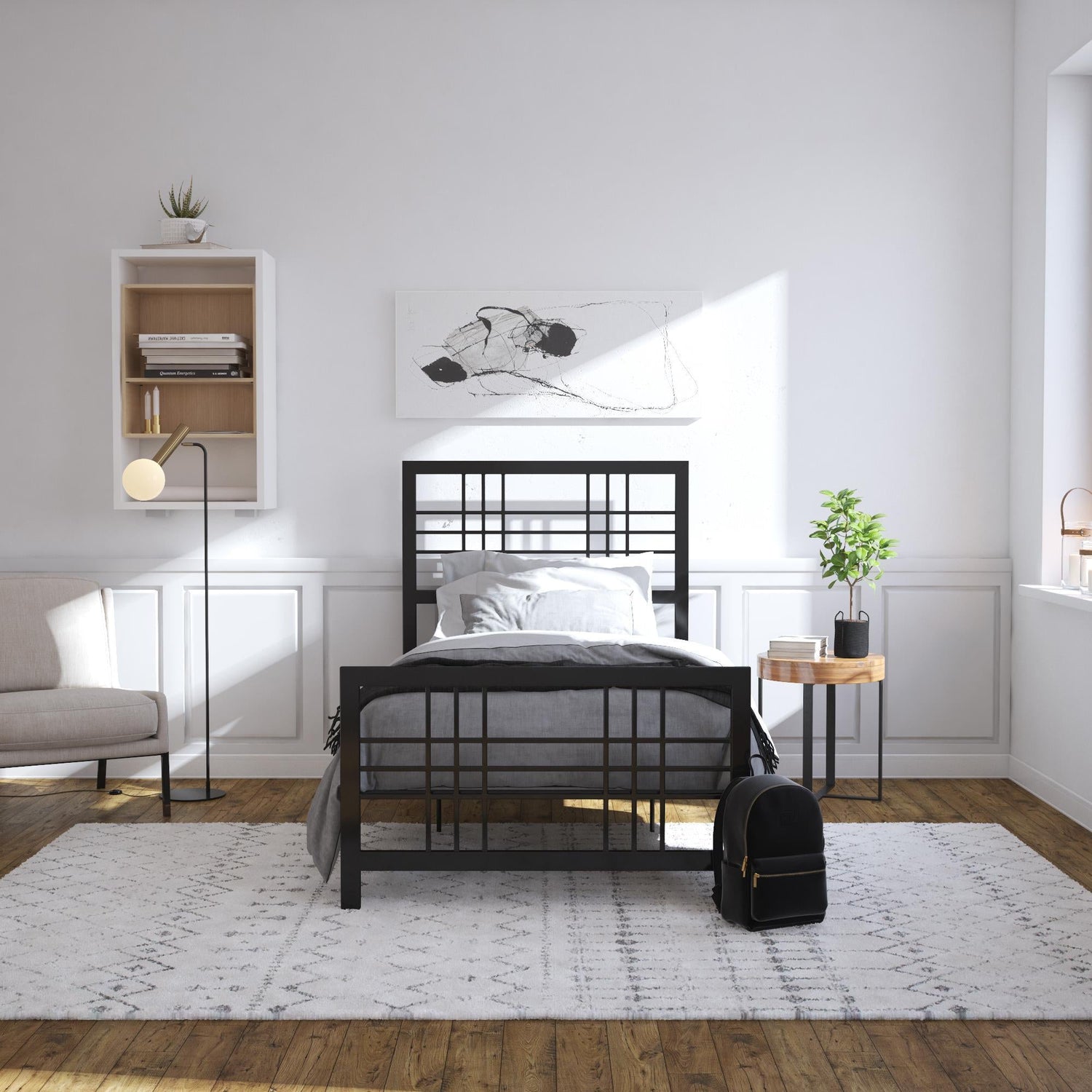 Dorel Home Burbank Metal Bed Single Black - Better Bed Company