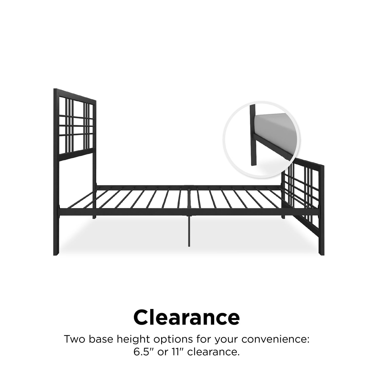 Dorel Home Burbank Metal Bed Single Black - Better Bed Company