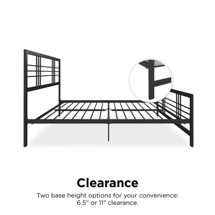 Dorel Home Burbank Metal Bed Double Black - Better Bed Company