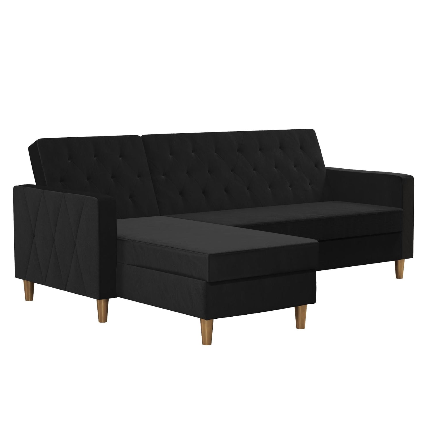 Dorel Home Cosmoliving Liberty Sectional Futon Black - Better Bed Company