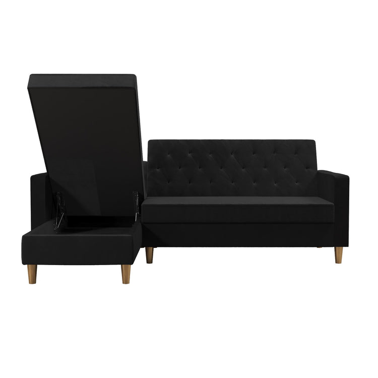 Dorel Home Cosmoliving Liberty Sectional Futon Black - Better Bed Company