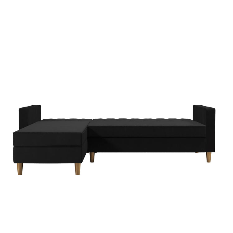 Dorel Home Cosmoliving Liberty Sectional Futon Black - Better Bed Company