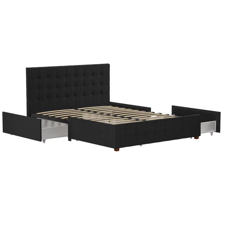 Dorel Home Cosmoliving Elizabeth Bed King Size Black  Front View Image- Better Bed Company