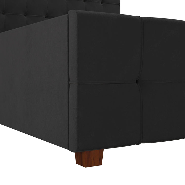 Dorel Home Cosmoliving Elizabeth Bed King Size Black Closeup View Image- Better Bed Company