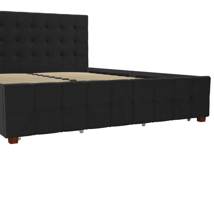 Dorel Home Cosmoliving Elizabeth Bed King Size Black Closeup View Image- Better Bed Company