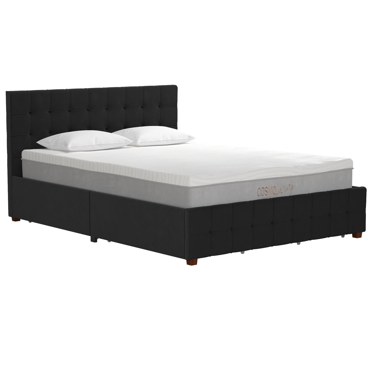 Dorel Home Cosmoliving Elizabeth Bed King Size Black Front View Image- Better Bed Company