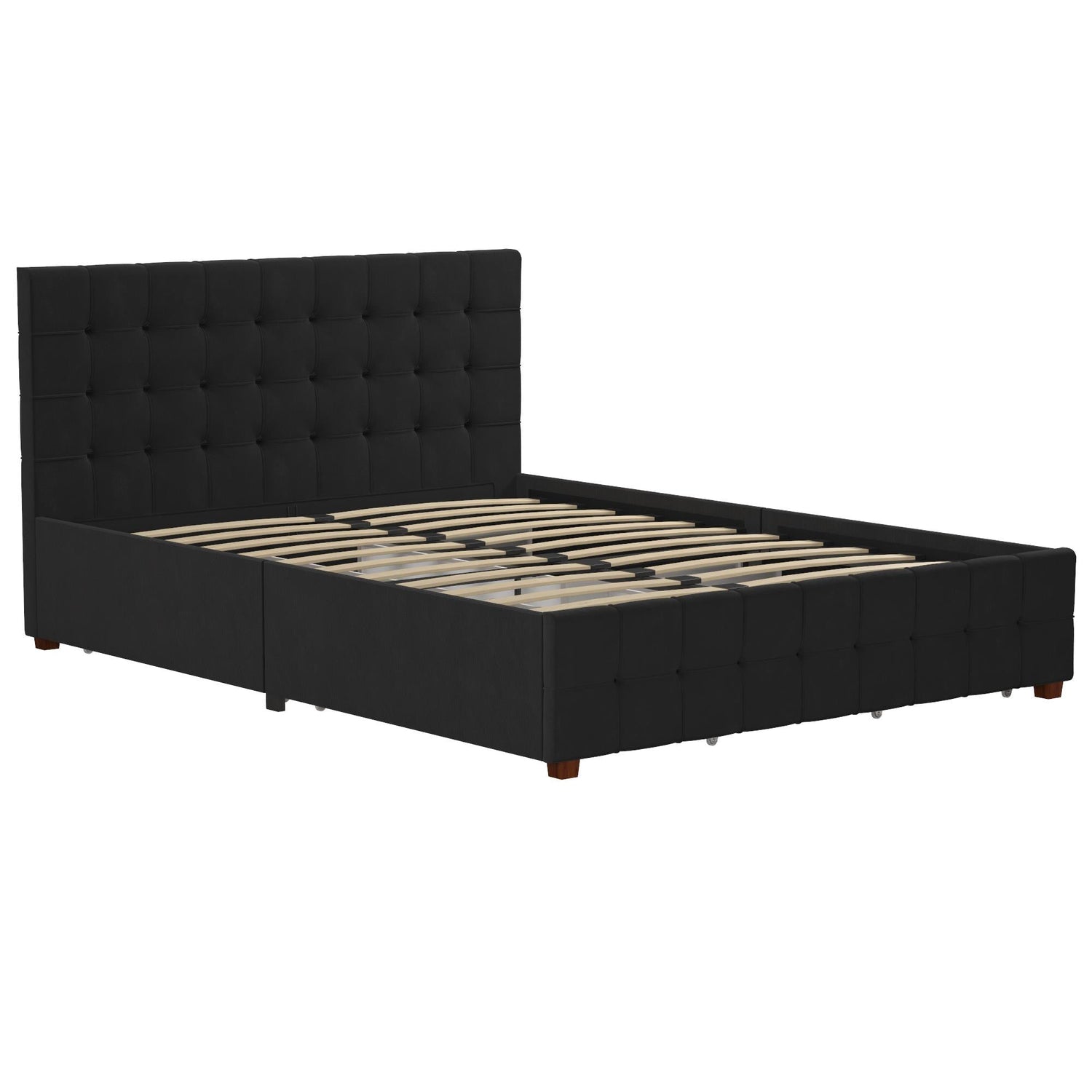 Dorel Home Cosmoliving Elizabeth Bed King Size Black Front View Image- Better Bed Company