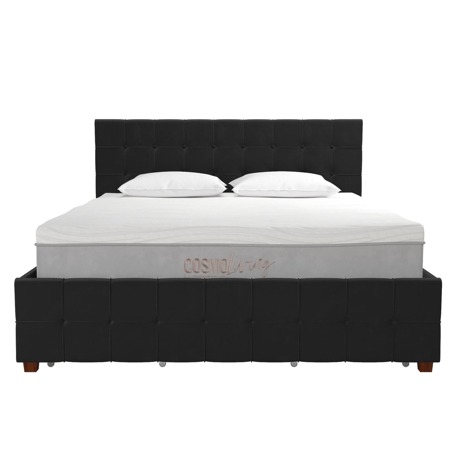 Dorel Home Cosmoliving Elizabeth Bed King Size Black Front View Image- Better Bed Company