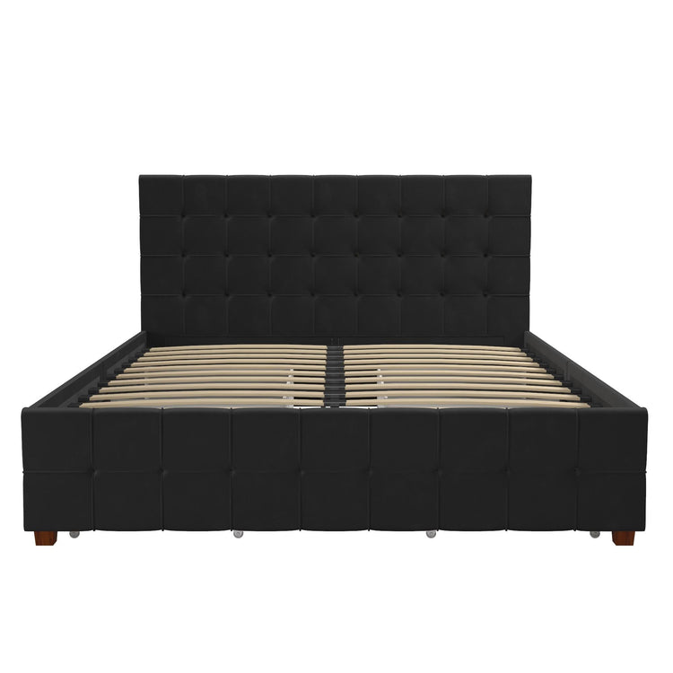 Dorel Home Cosmoliving Elizabeth Bed King Size Black Front View Image- Better Bed Company