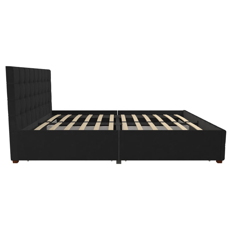 Dorel Home Cosmoliving Elizabeth Bed King Size Black Side View Image- Better Bed Company