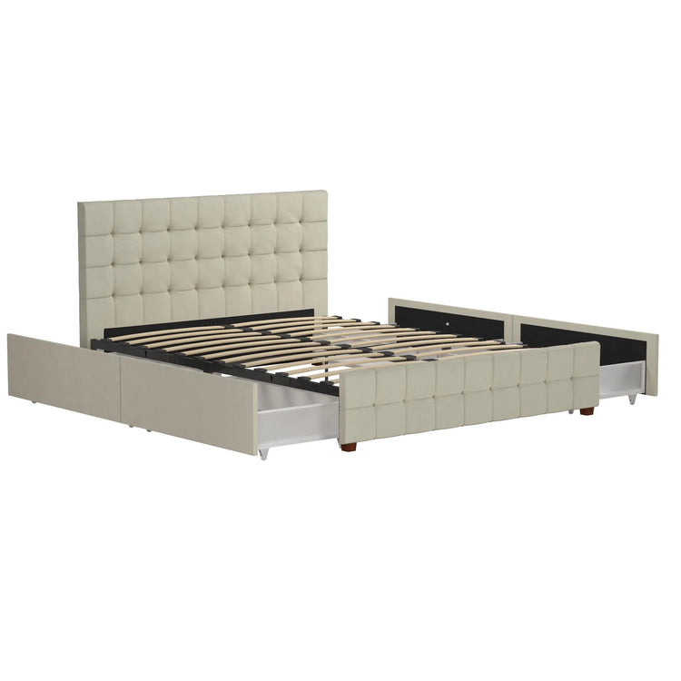 Dorel Home Cosmoliving Elizabeth Bed Double Ivory - Better Bed Company