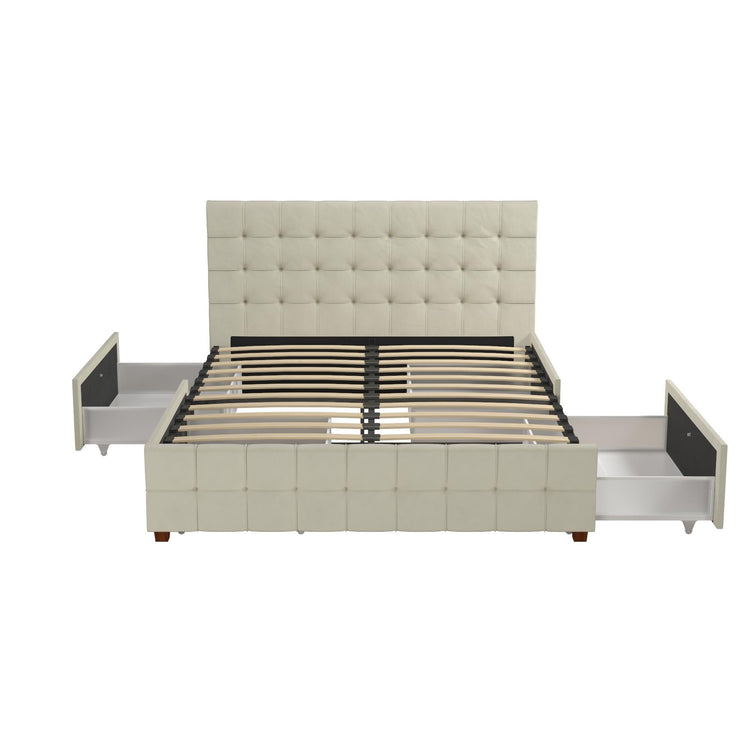 Dorel Home Cosmoliving Elizabeth Bed Double Ivory - Better Bed Company