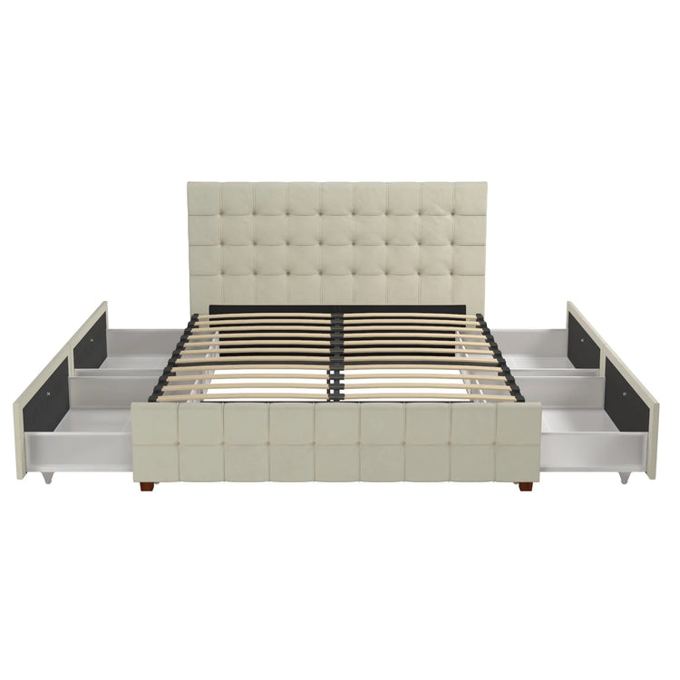 Dorel Home Cosmoliving Elizabeth Bed Double Ivory - Better Bed Company