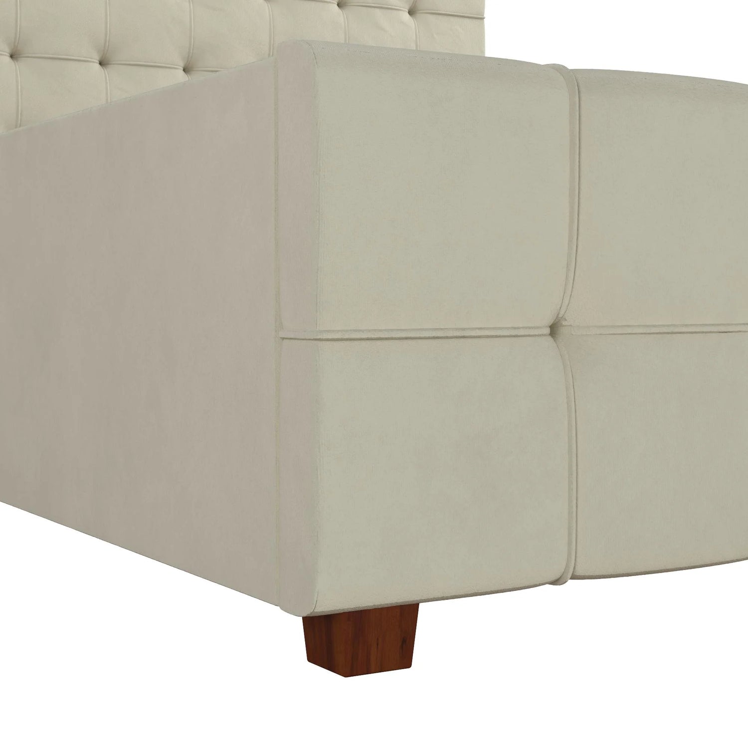 Dorel Home Cosmoliving Elizabeth Bed Double Ivory Closeup View - Better Bed Company