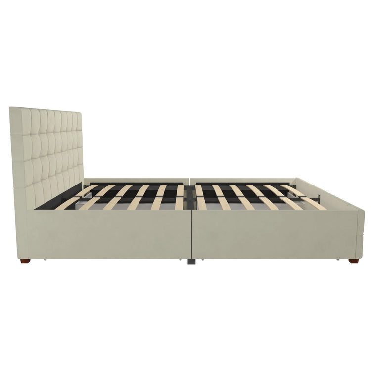 Dorel Home Cosmoliving Elizabeth Bed Double Ivory Closeup View - Better Bed Company