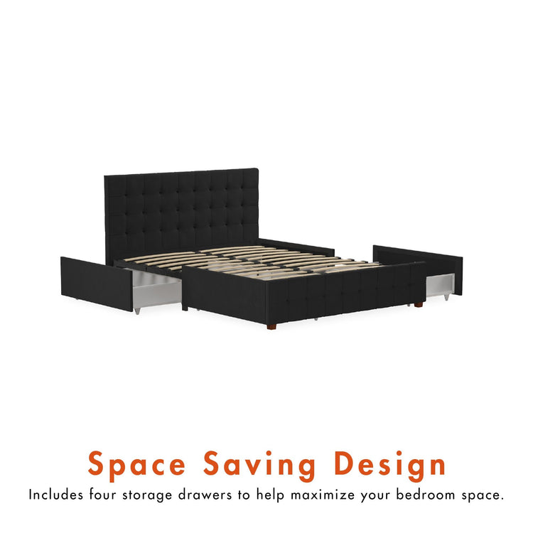 Dorel Home Cosmoliving Elizabeth Bed King Size Black - Better Bed Company