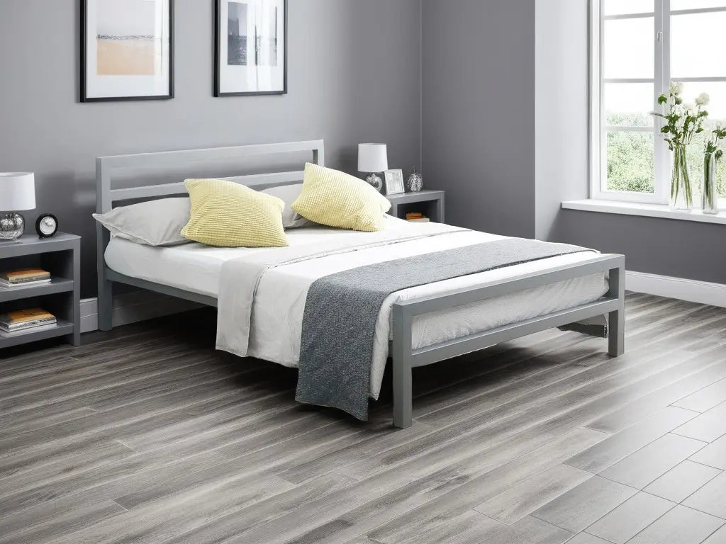 Wholesale Beds Eaton Metal Bed Frame Grey-Better Bed Company