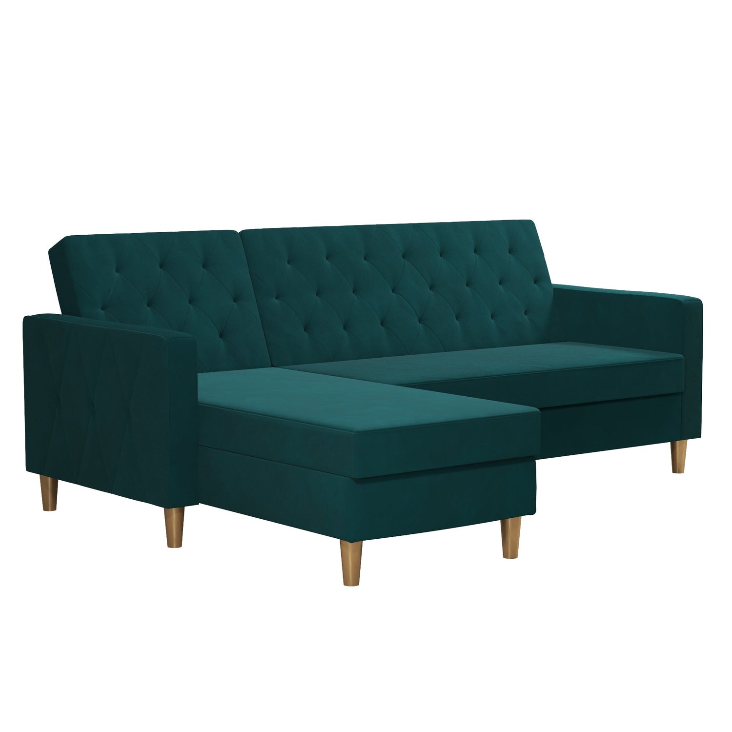 Dorel Home Cosmoliving Liberty Sectional Futon Green - Better Bed Company