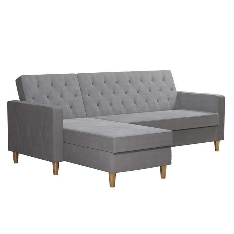 Dorel Home Cosmoliving Liberty Sectional Futon Grey - Better Bed Company