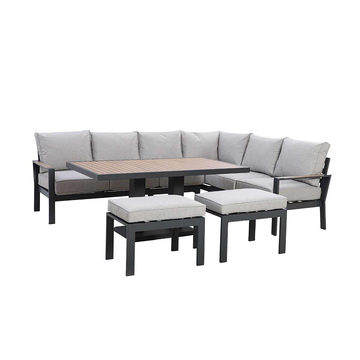 Maze Vancouver Large Corner Dining Set with Rising Table & 2 Stools-Better Bed Company