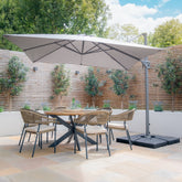 Maze Helios 3m x 3m Square Rotating Cantilever Parasol Charcoal Grey-Better Bed Company