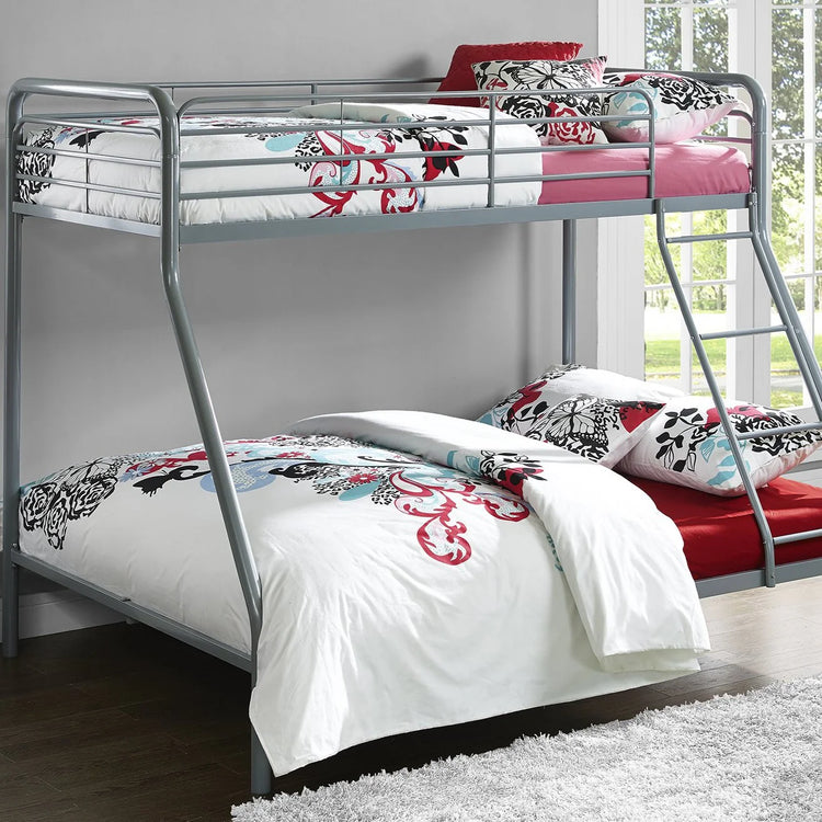 Dorel Home Bunk Bed Single Over Double Silver/Grey - Better Bed Company