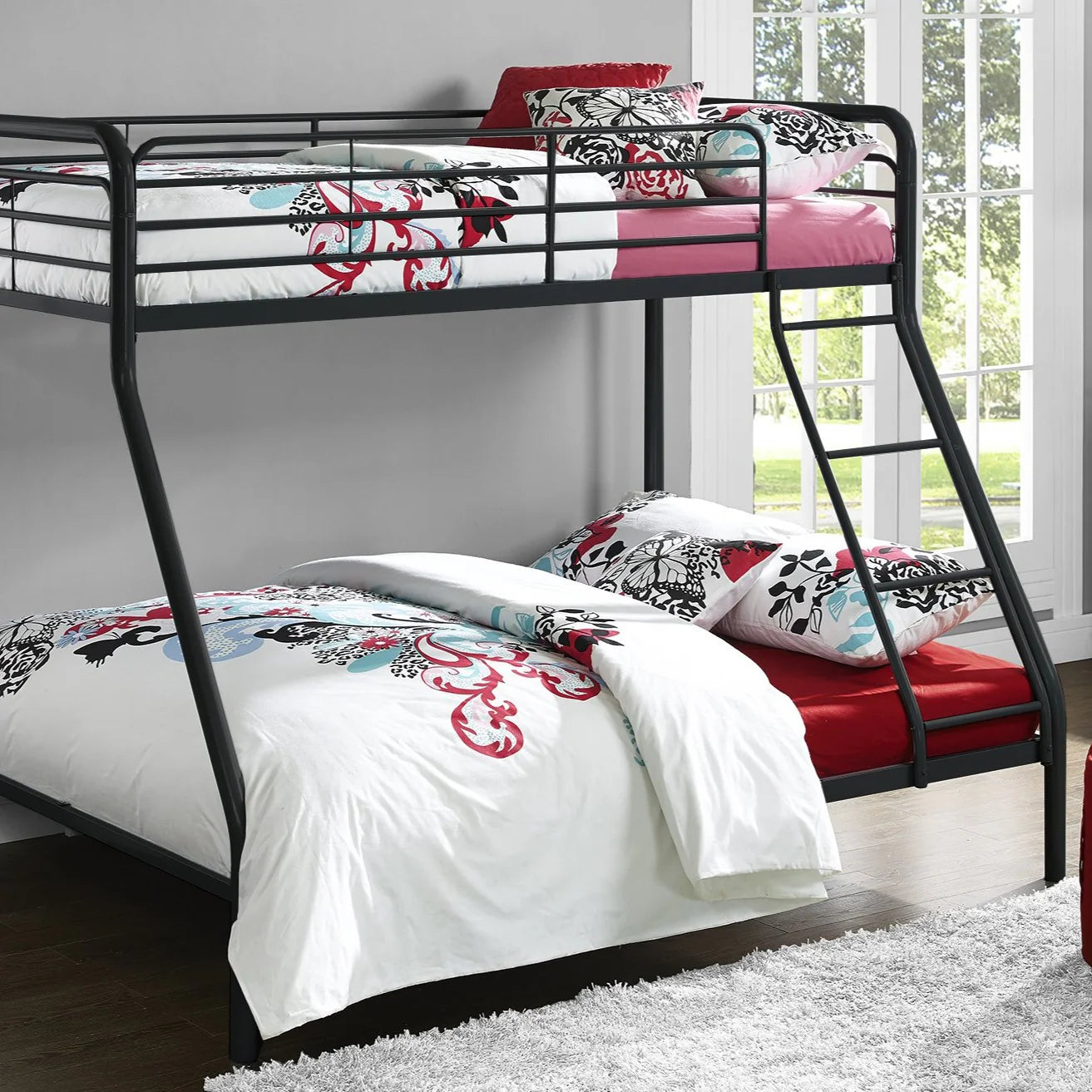 Dorel Home Bunk Bed Single Over Double Black - Better Bed Company