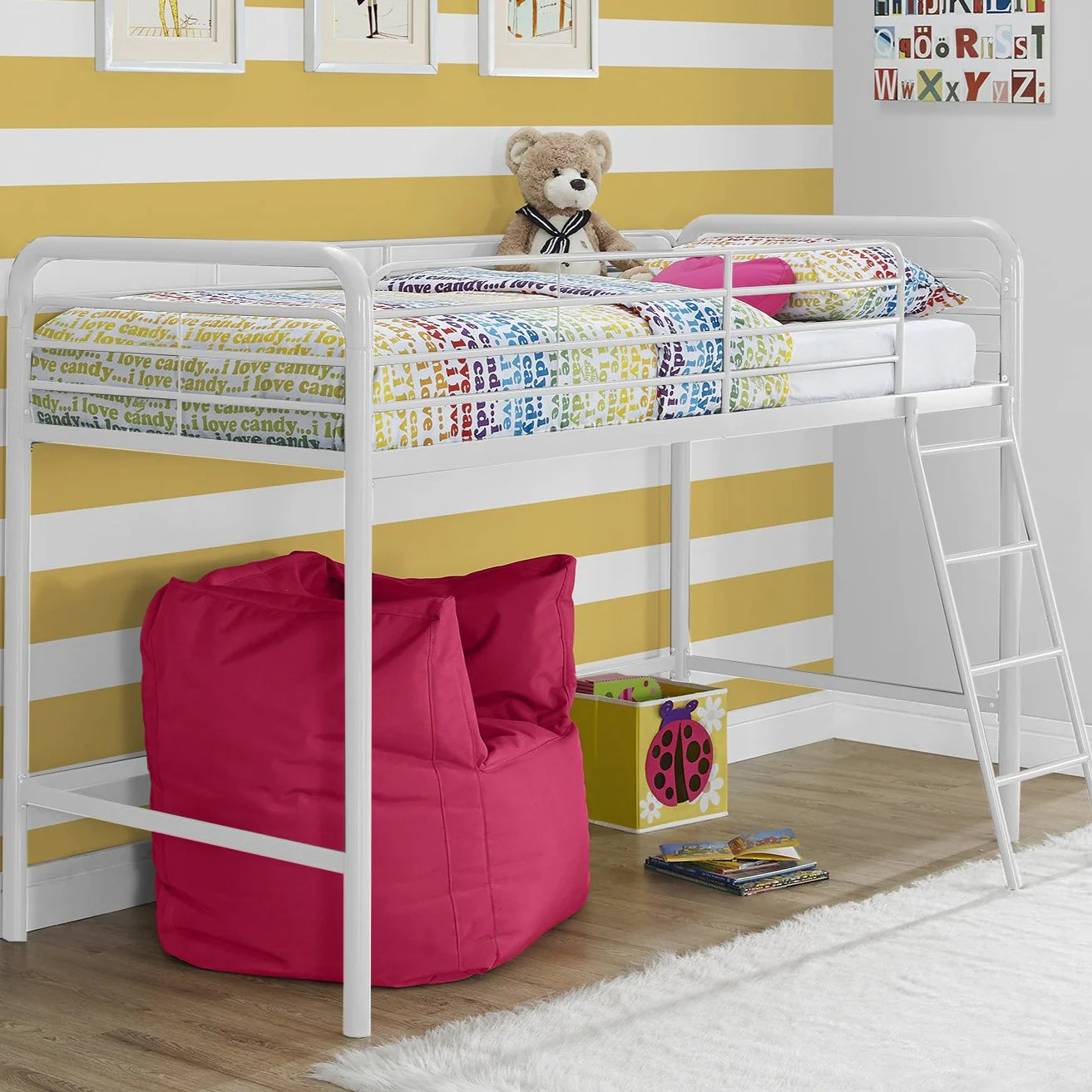 Dorel Home Bunk Bed Single Midsleeper White - Better Bed Company