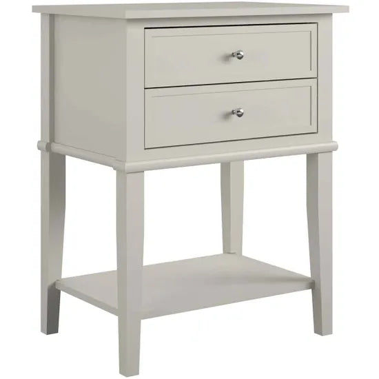 Dorel Home Franklin Accent Table With 2 Drawers Taupe-Better Bed Company