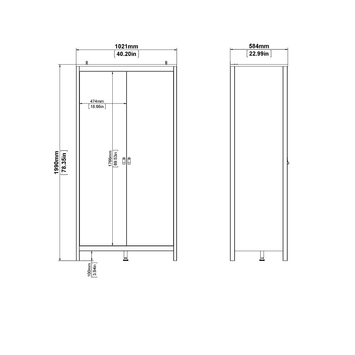 Better Stella Bedroom Furniture Set wardrobe Dimensions-Better Bed Company