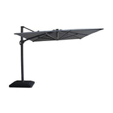 Maze Aramis Solar LED 3m x 4m Rectangular Rotating Cantilever Parasol Charcoal Grey-Better Bed Company