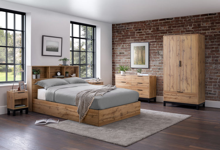 Urban Bookcase Ottoman Bed Oak-Better Bed Company