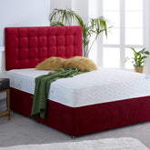 Bedmaster Tuscany Divan Bed Red Fabric-Better Bed Company