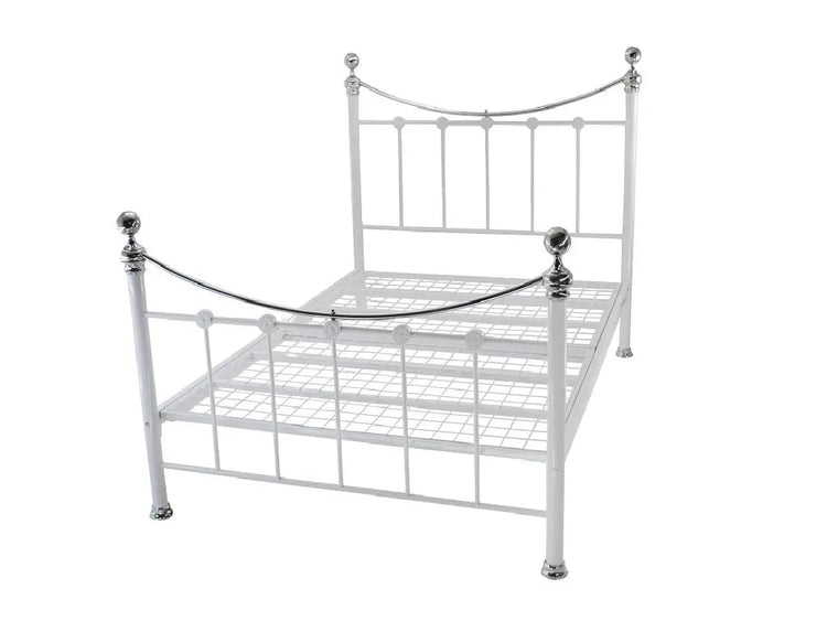 Wholesale Beds Cam Metal Bed White Double-Better Bed Company