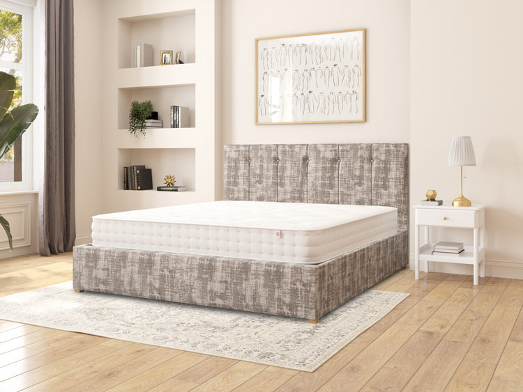 Ederle Velvet Ottoman Bed