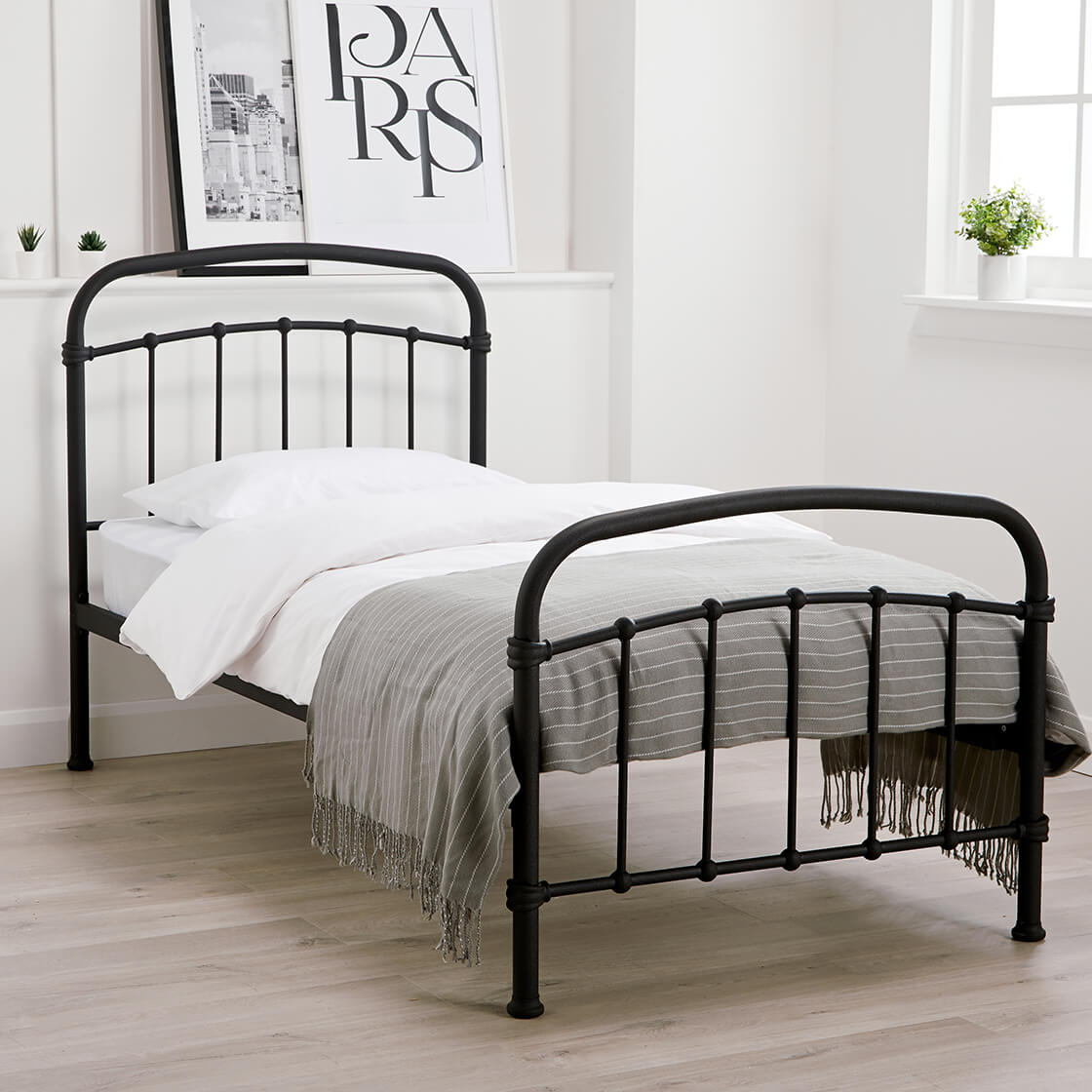 LPD Halston Metal Bed Frame Black-Better Bed Company