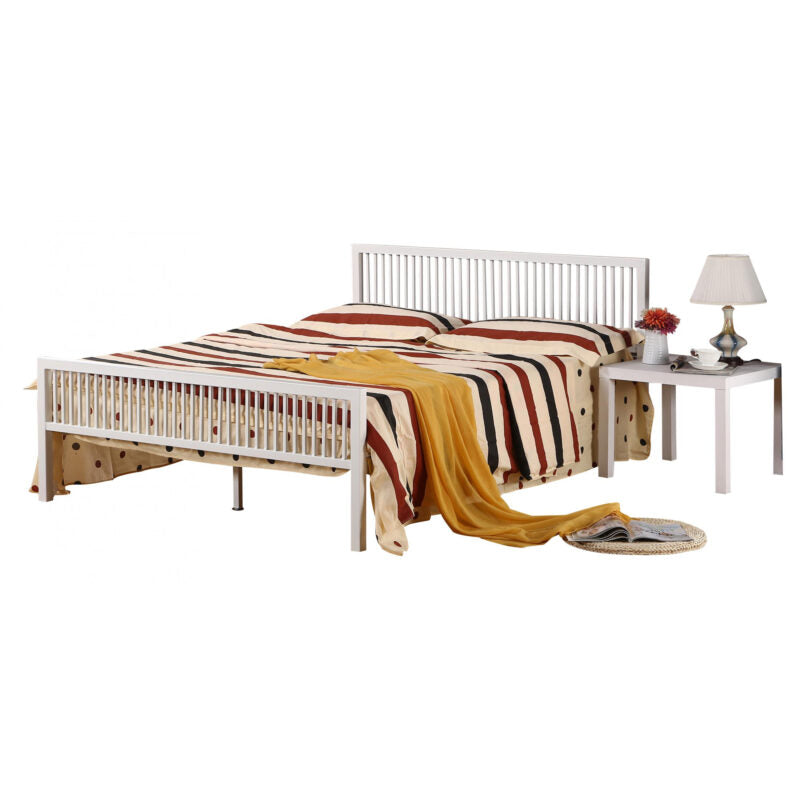 Heartlands Funiture Karachi Metal Bed-White-Better Bed Company