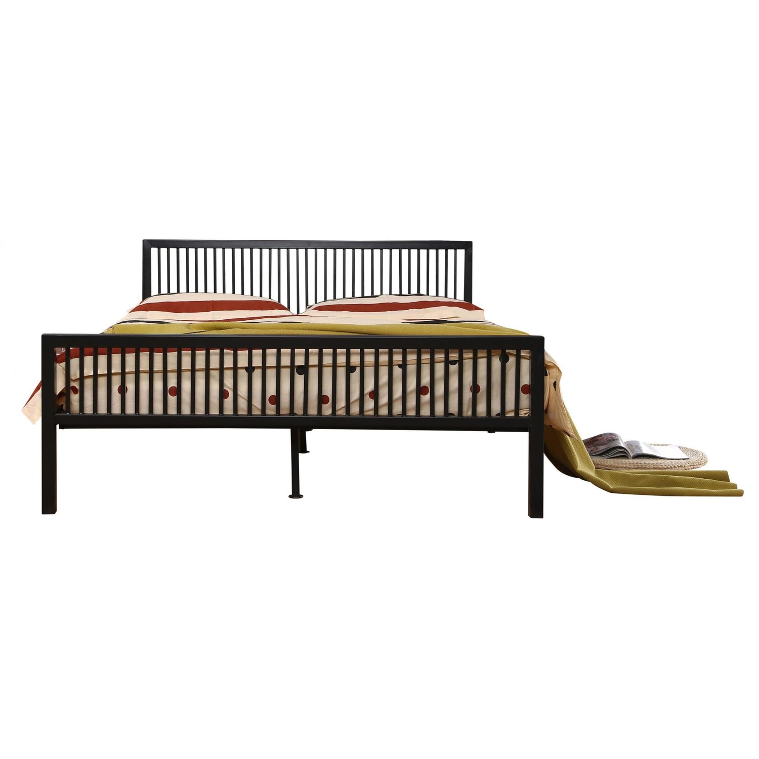 Heartlands Funiture Karachi Metal Bed-Black-Better Bed Company