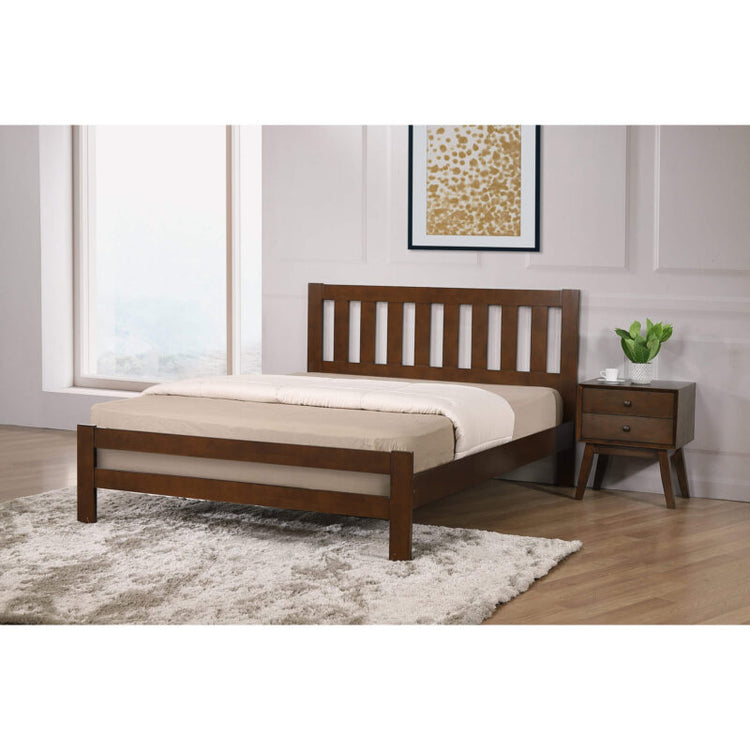 Heartlands Furniture Kempton Solid Hardwood Bed-Brown-Better Bed Company